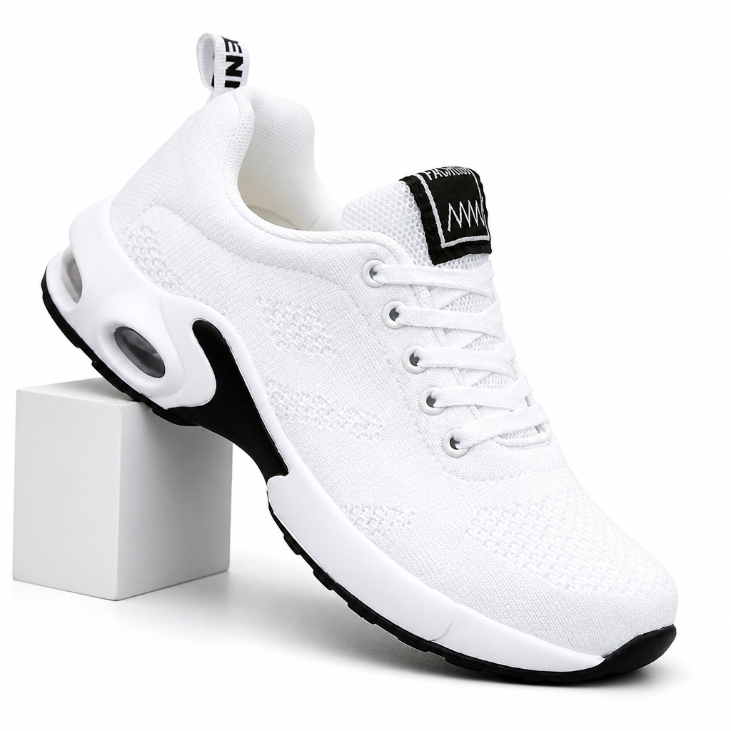 Liana | Womens Trainers Running Air Cushion Knit Breathable Sports Shoes White packshot