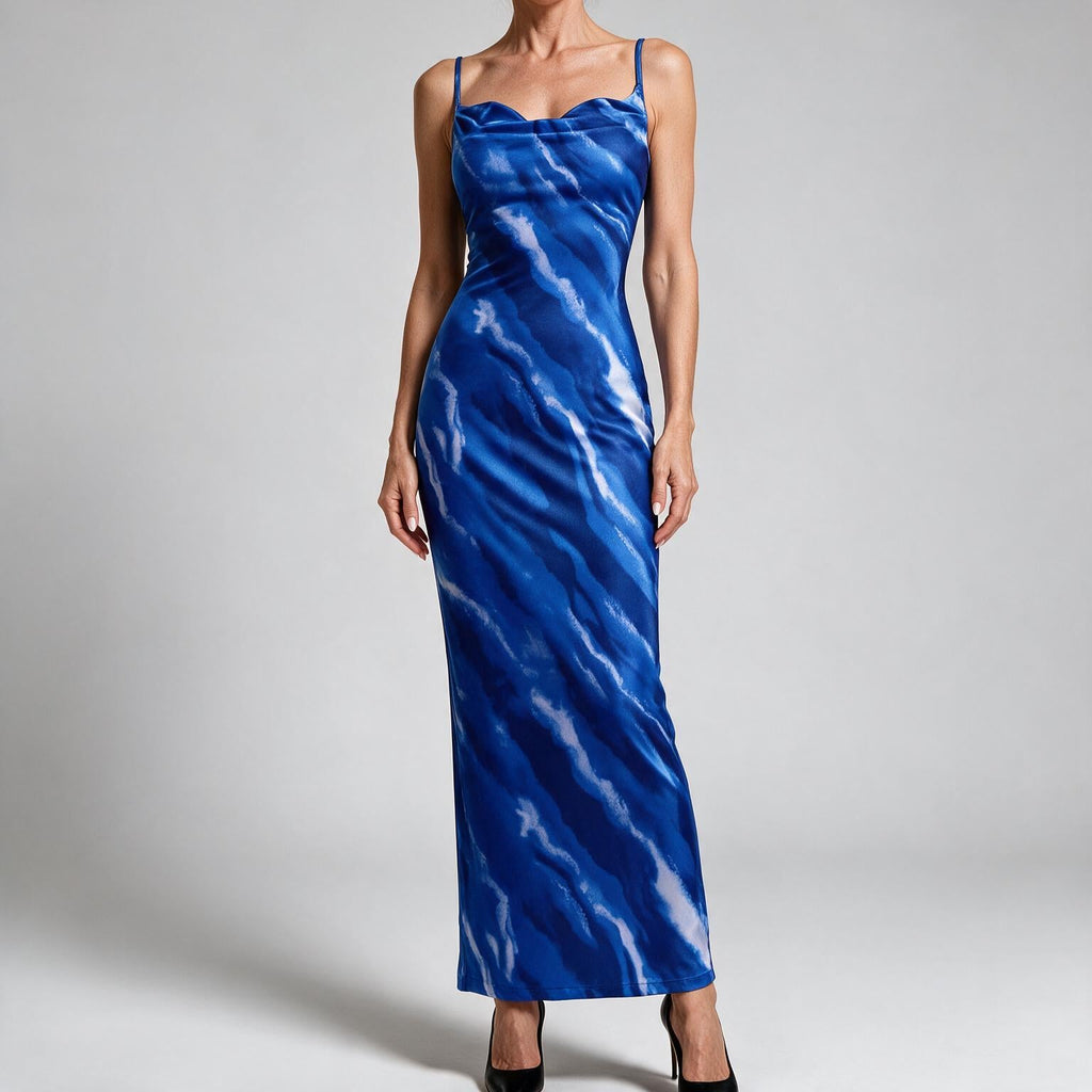 Saskia | Womens Floral Print Strappy Sleeveless Summer Slip Wedding Guest Dresses