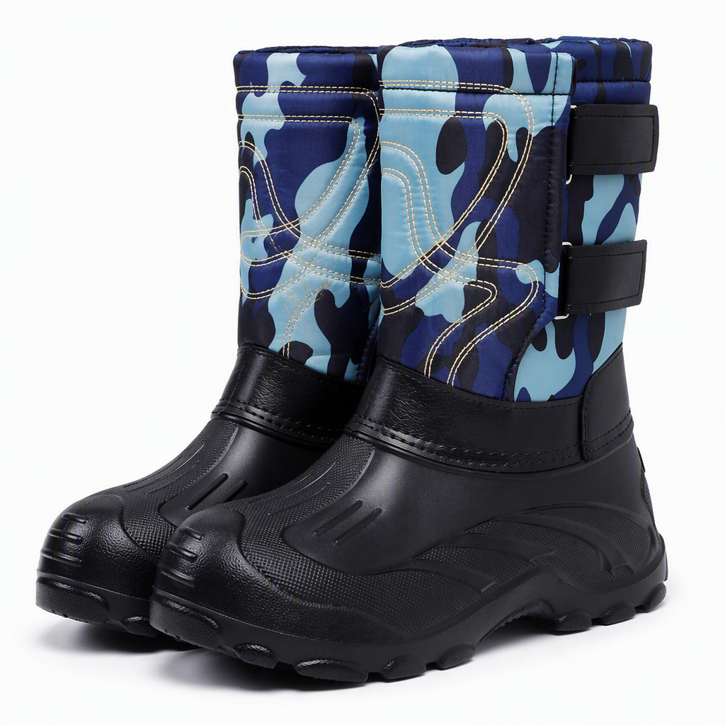 Florian | Mens Snow Boots Waterproof Fleece Lined Warm Winter Boots Blue packshot