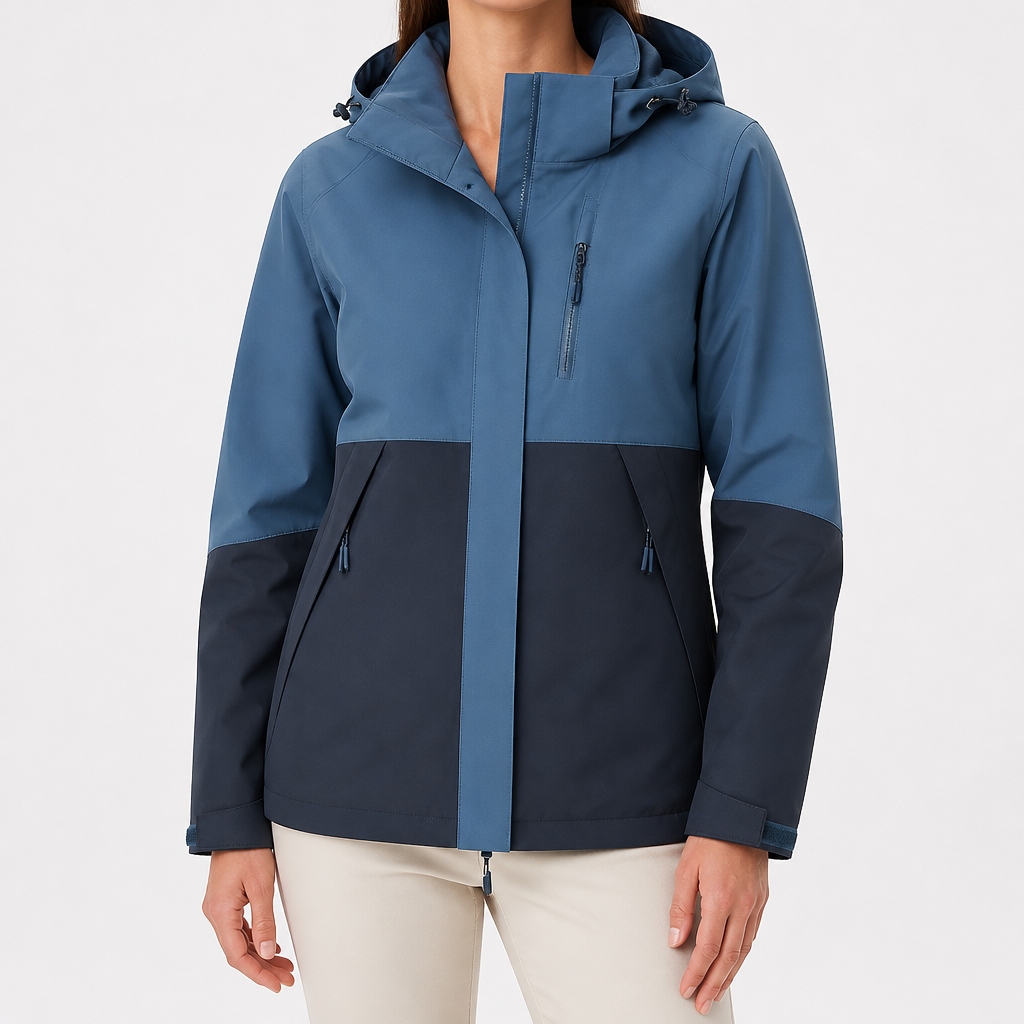 Imogen | Womens 3 In 1 Waterproof Hooded Softshell Jacket, Cobalt Blue