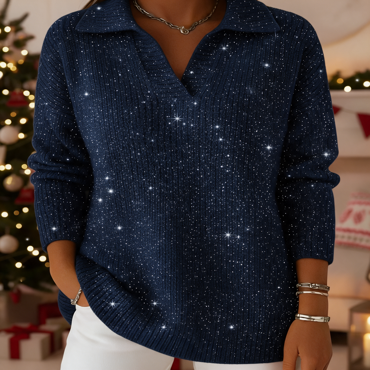 Briony Navy Sparkle