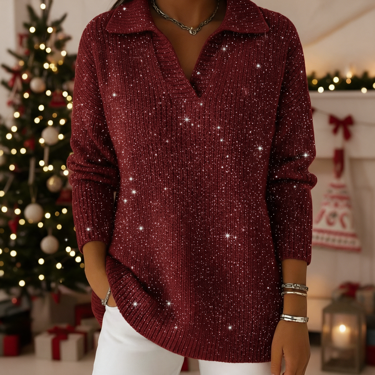 Briony Burgundy Sparkle