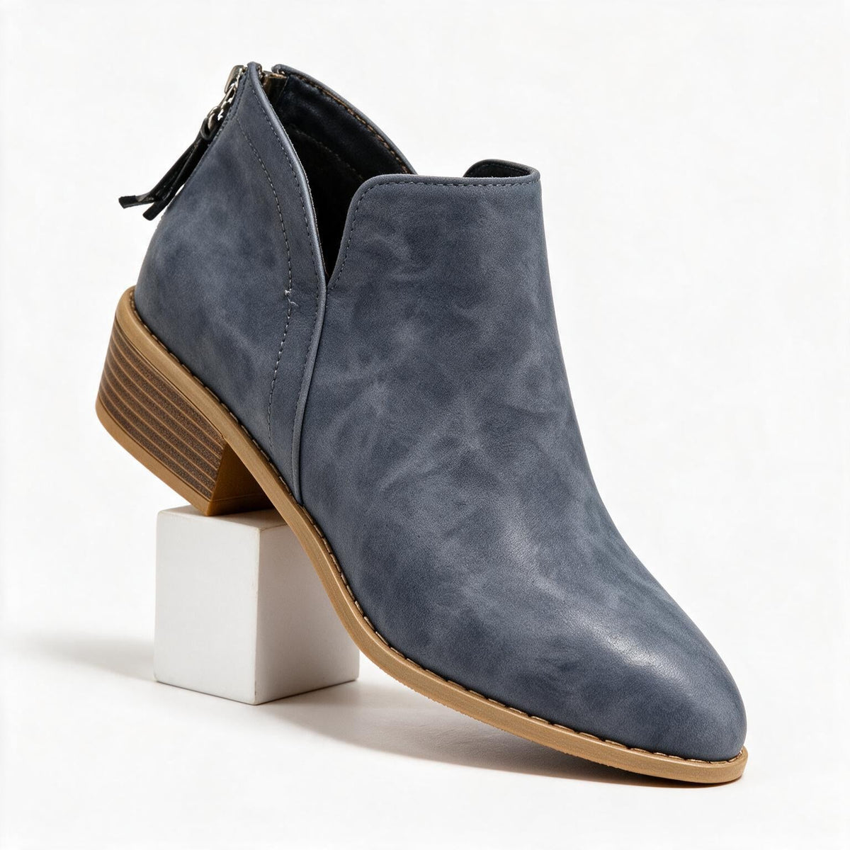 Rosalie | Womens Pointed Toe Block Heel Court Shoes On Pumps Grey packshot