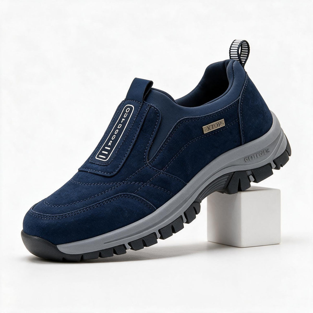 Boone | Mens Waterproof Non Slip Outdoor Work Trainers Shoes Dark Blue packshot