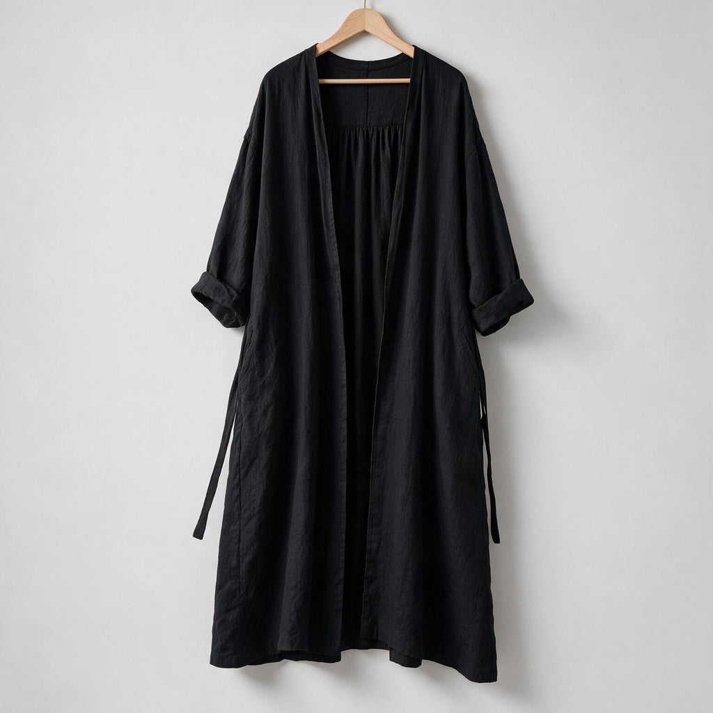 Dexter | Womens Shirt Dress Long Sleeve Longline Belted Midi Dress on hanger