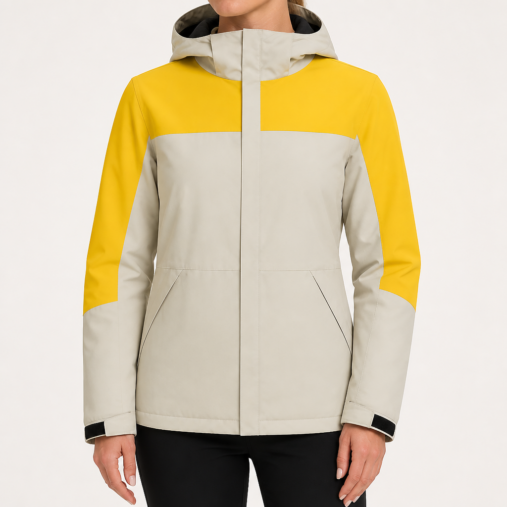 Beatrice | Womens Waterproof Hooded Softshell Jacket, Yellow