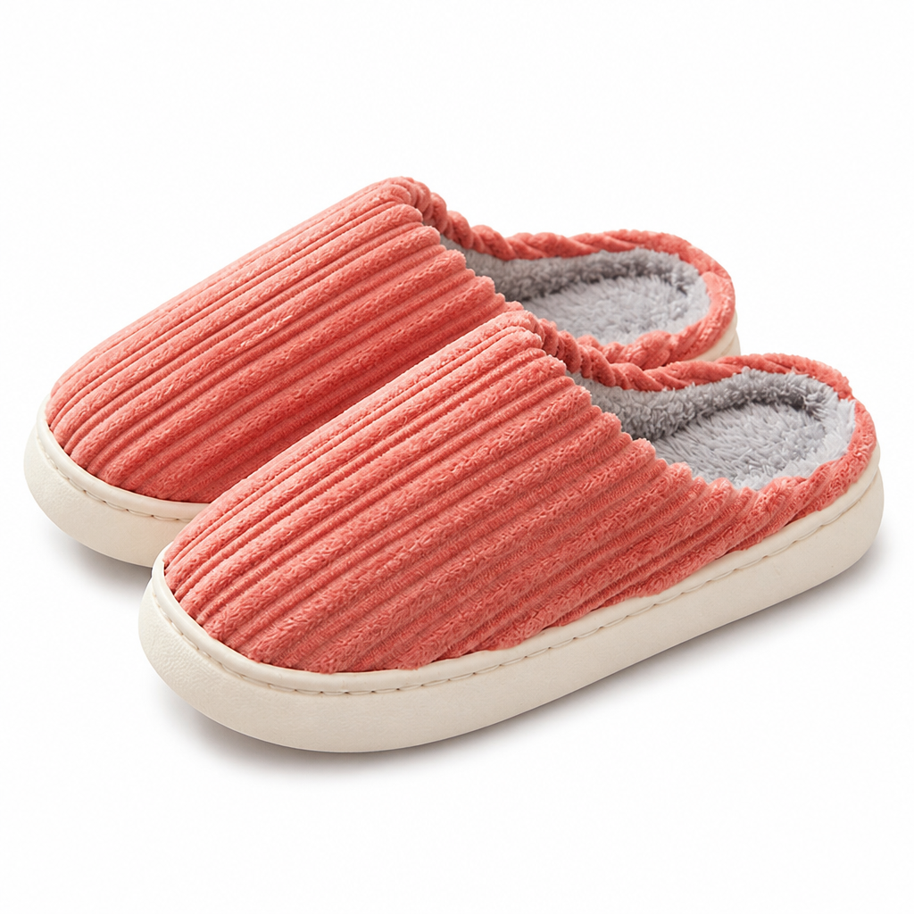 Fisk | Womens Slippers Fluffy Warm Memory Foam House Slippers Design 1 packshot