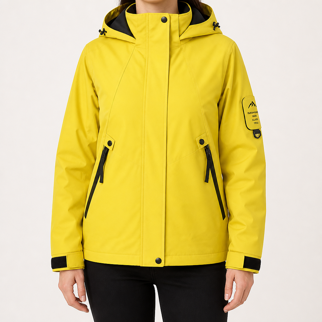 Rowan | Womens Waterproof 3 in 1 Hooded Jacket, Fluorescent Green