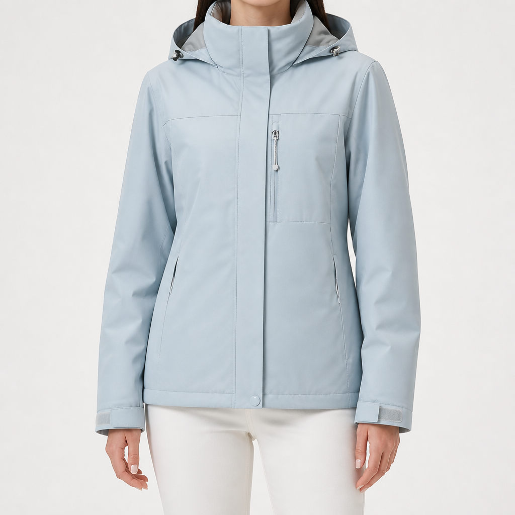 Imogen | Womens Waterproof Hooded 3-in-1 Jacket Fleece Lined, Sky Blue 2