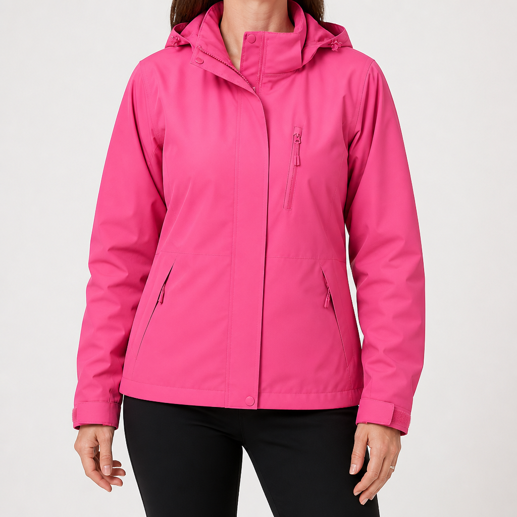 Imogen | Womens 3 In 1 Waterproof Hooded Softshell Jacket, Magenta