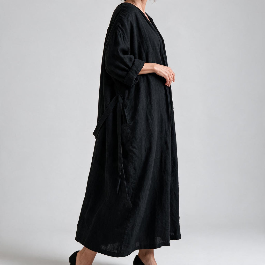 Dexter | Womens Shirt Dress Long Sleeve Longline Belted Midi Dress