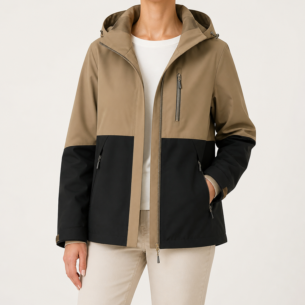 Imogen | Womens 3 In 1 Waterproof Hooded Softshell Jacket, Brown