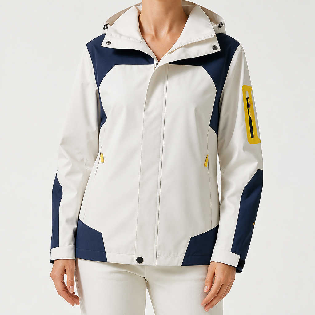Harriet | Womens Waterproof Windbreaker Jacket, Cream 2
