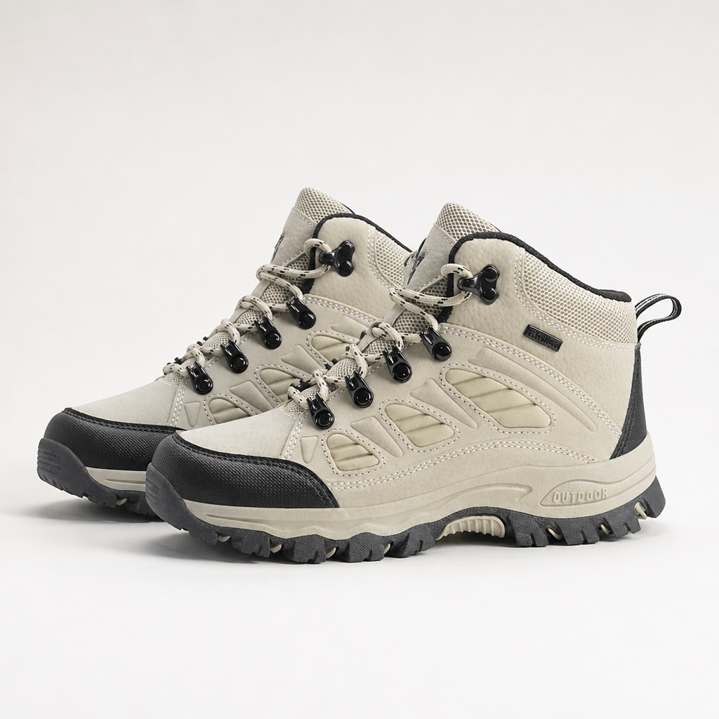 Wren | Womens Waterproof Hiking Boots, Beige