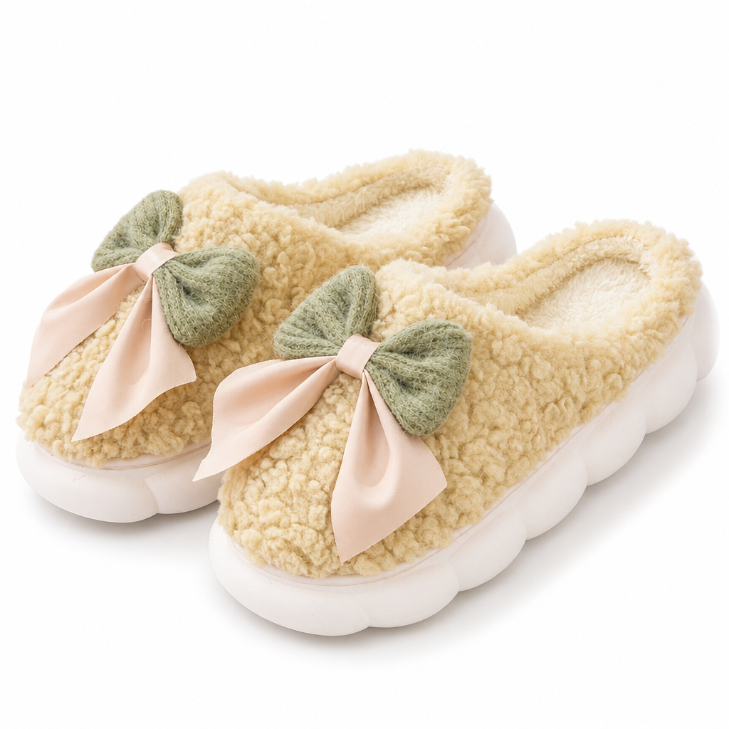 Hollis | Womens Slippers Fluffy Warm Memory Foam House Slippers Design 2 packshot