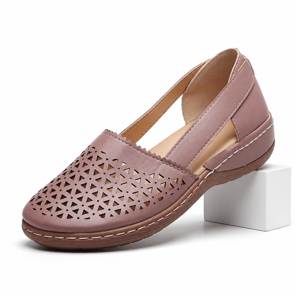 Pim | Womens Trainers Casual Leather Lace Up Shoes Pink packshot