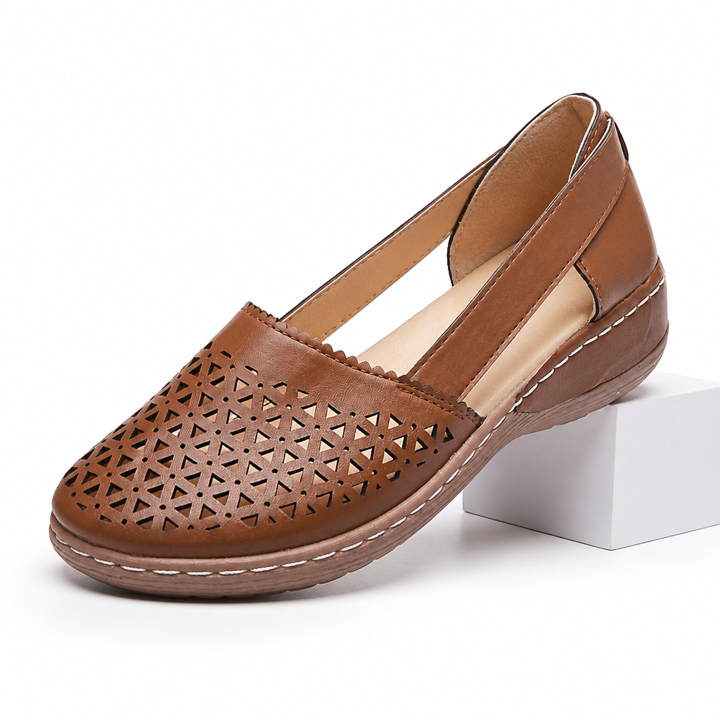 Pim | Womens Trainers Casual Leather Lace Up Shoes Dark Brown packshot