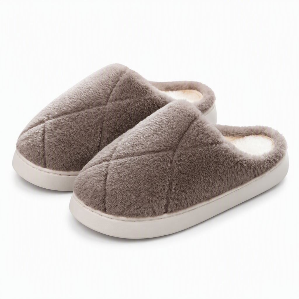 Hollis | Womens Slippers Fluffy Warm Memory Foam House Slippers Design 13 packshot