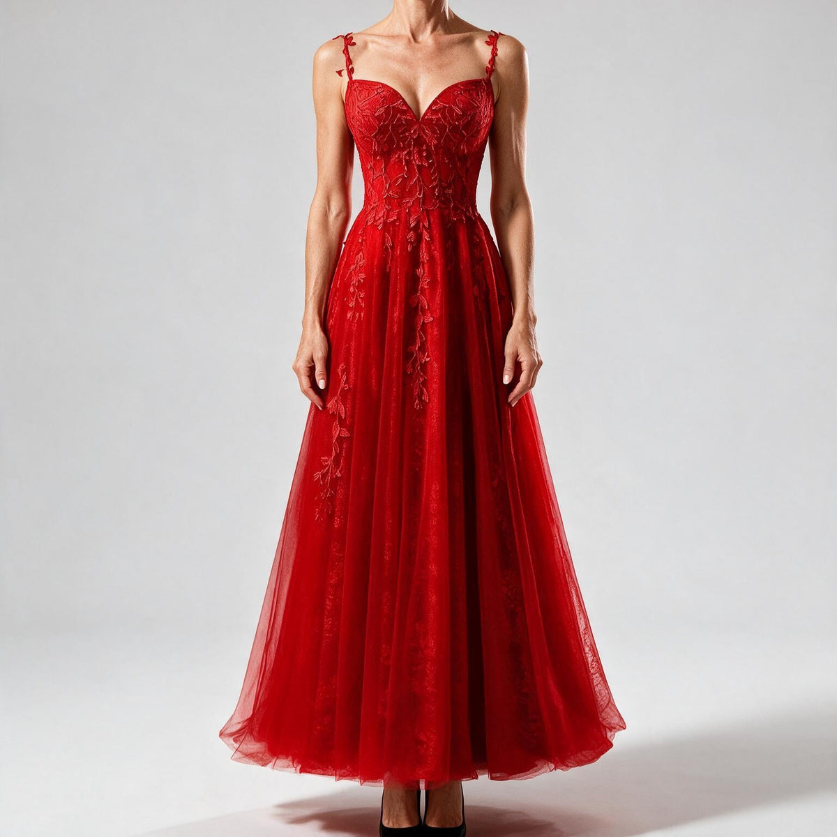 Genevieve | Womens Prom Formal Evening Gown Maxi Wedding Guest Cocktail Dresses Red