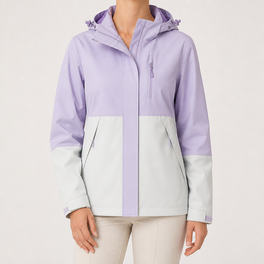 Imogen | Womens 3 In 1 Waterproof Hooded Softshell Jacket, Soft Purple 3