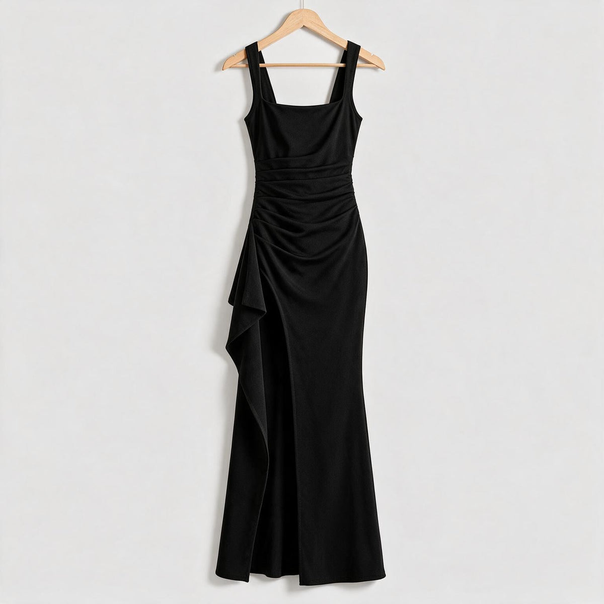 Ondine | Womens Wedding Guest Maxi Strapless Backless High Slit Dresses on hanger