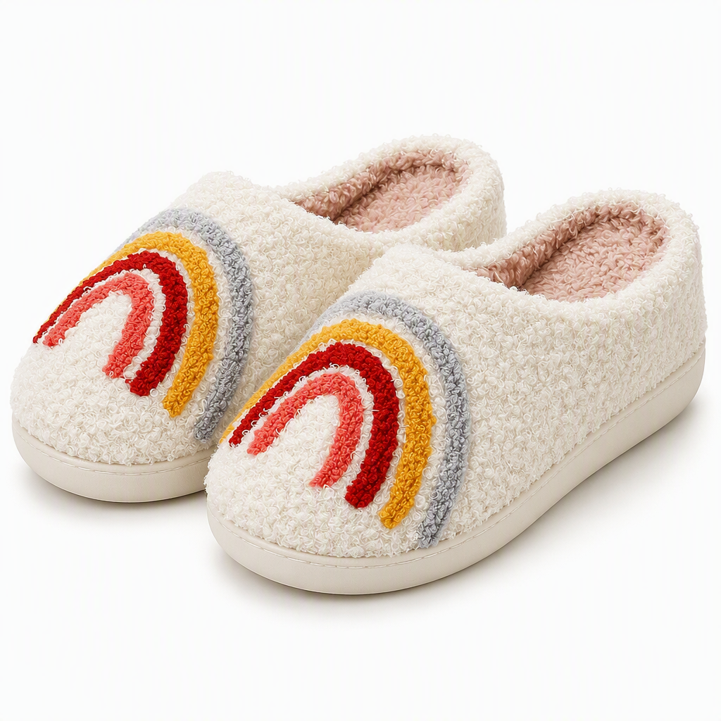 Faas | Womens Slippers Fluffy Warm Memory Foam House Slippers Design 2 packshot