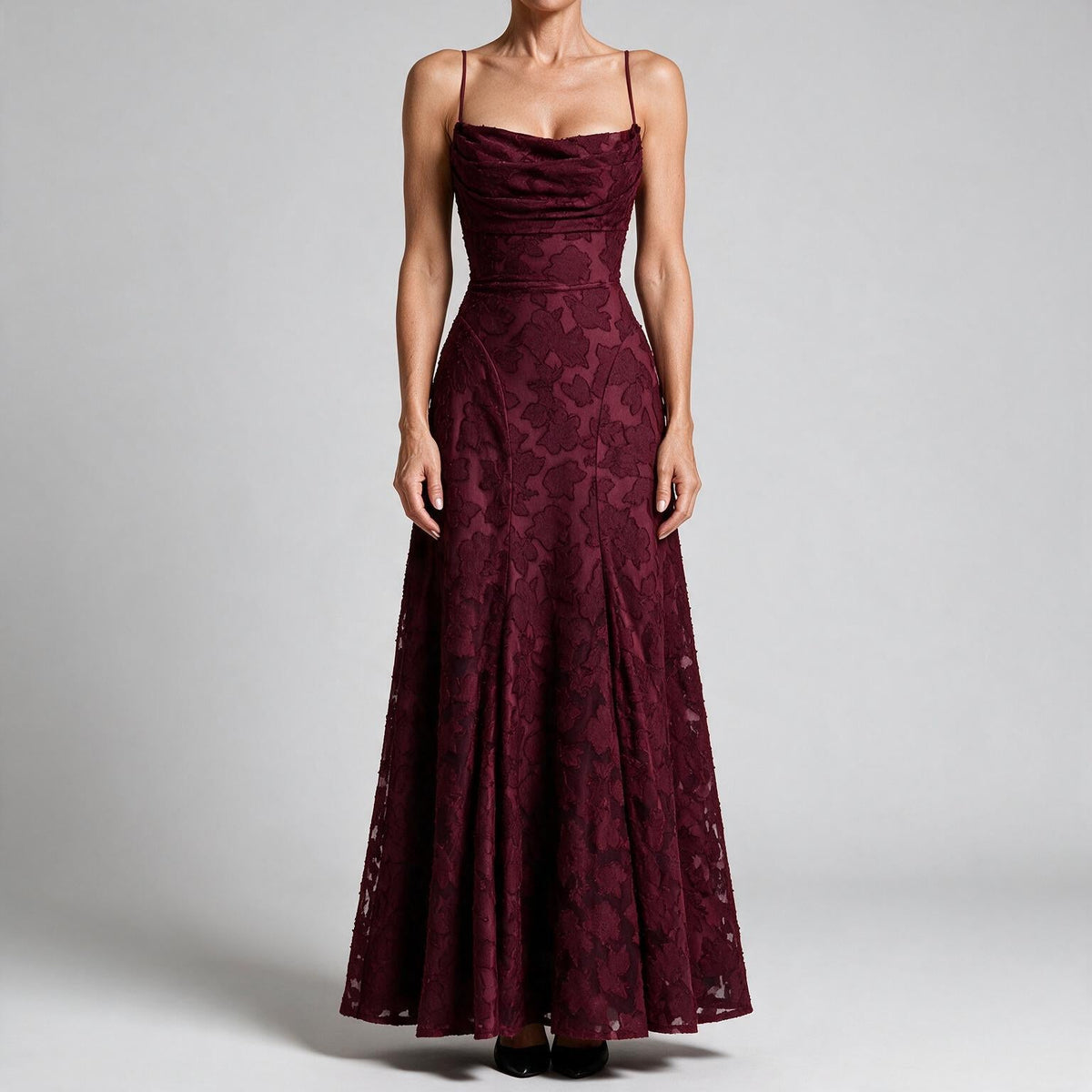 Colette | Womens Wedding Guest Maxi Lace A-Line High Waist Dresses