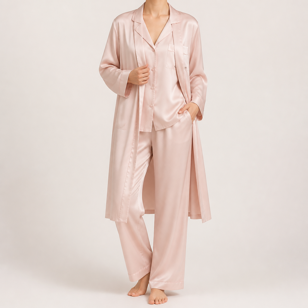 Rosalind | Womens Long Sleeve Two Piece Pyjama Set, Pink