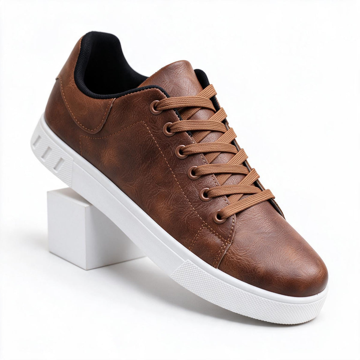 Ellis | Mens Casual Everyday Soft Soled Versatile Shoes Brown packshot