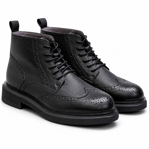Bramwell | Mens Chelsea Ankle Winter Outdoor High Top Boots Black packshot