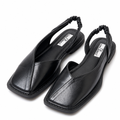 Elin | Womens Sandals Flat Roman Open Toe Summer Sandals Black packshot