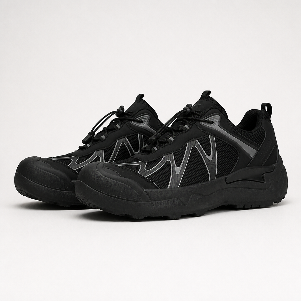 Imogen | Womens Lightweight Non Slip Trail Running Shoes, Black 2