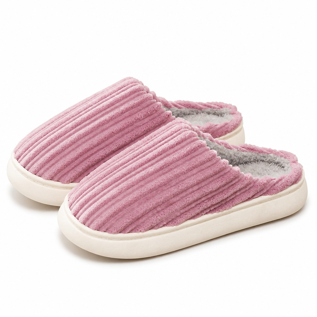 Fisk | Womens Slippers Fluffy Warm Memory Foam House Slippers Design 2 packshot