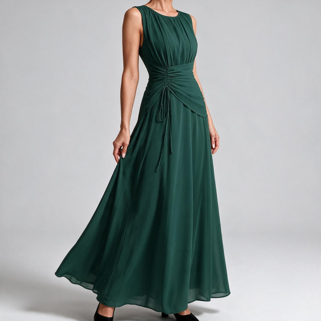 Odette | A Line Chiffon Maxi Wedding Guest Summer Dresses