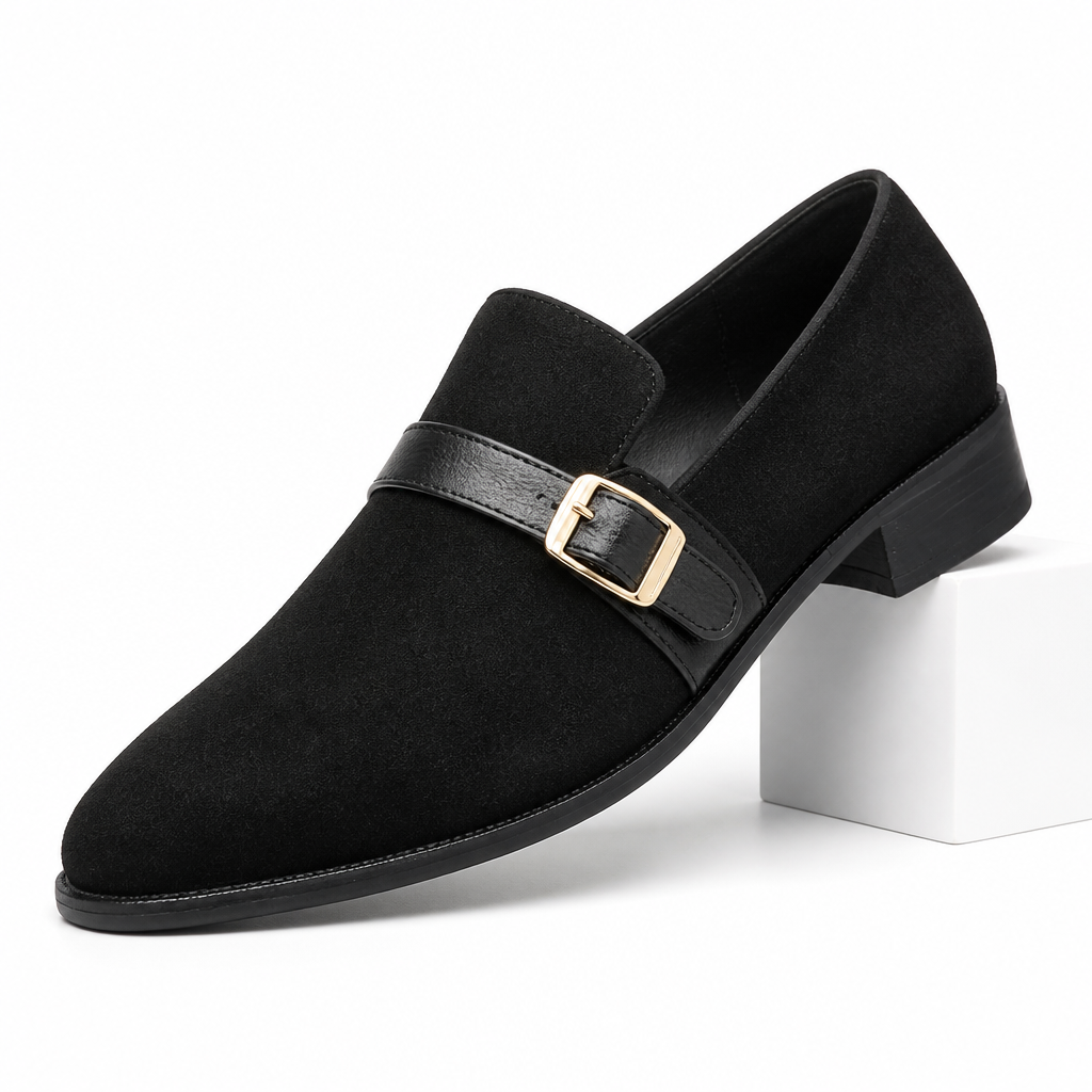 Verena | Mens Formal Shoes Leather Pointed Toe Smart Business Brogues Black packshot