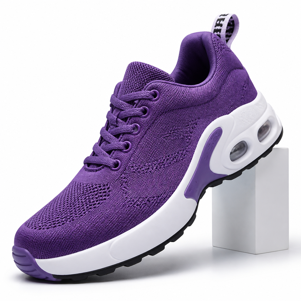 Nova | Womens Running Shoes Trainers Knit Mesh Cushioned Sneakers Shoes Purple packshot