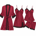 Rosalind | Womens Satin Cami Pyjama Set, Red