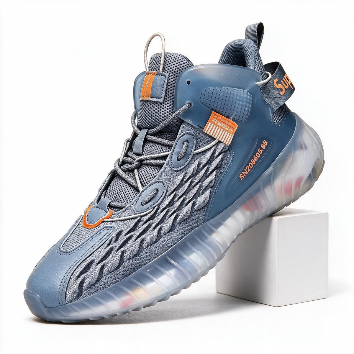 Harlan | Mens Lightweight Breathable Mesh Running On Shoes Ice Blue packshot