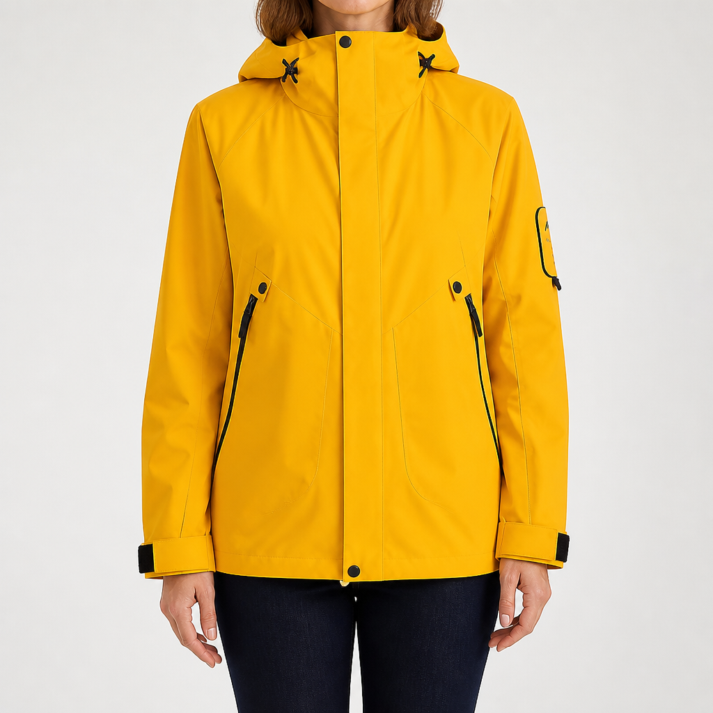 Rowan | Womens Waterproof 3 in 1 Hooded Jacket, Gold Yellow