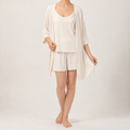 Elodie | Womens Short Sleeve Shorts Pyjama Set, Beige