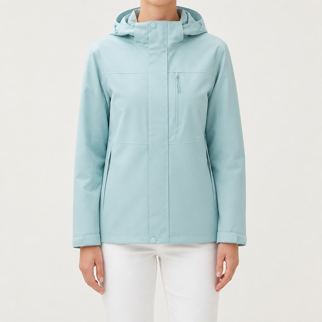 Beatrice | Womens Waterproof 3 in 1 Hooded Jacket, Mist Blue