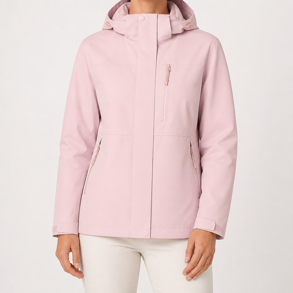 Beatrice | Womens Waterproof 3 in 1 Hooded Jacket, Pink