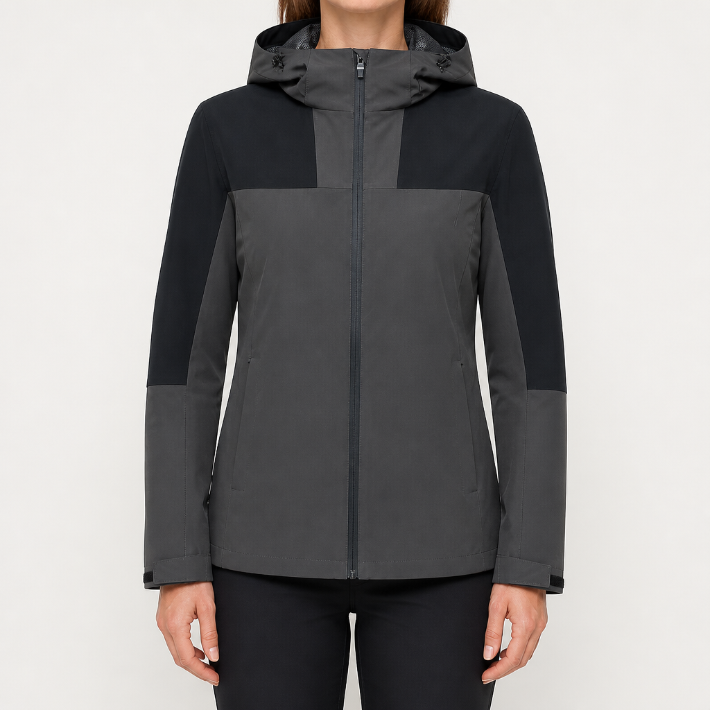 Beatrice | Womens Waterproof Hooded Softshell Jacket, Dark Grey