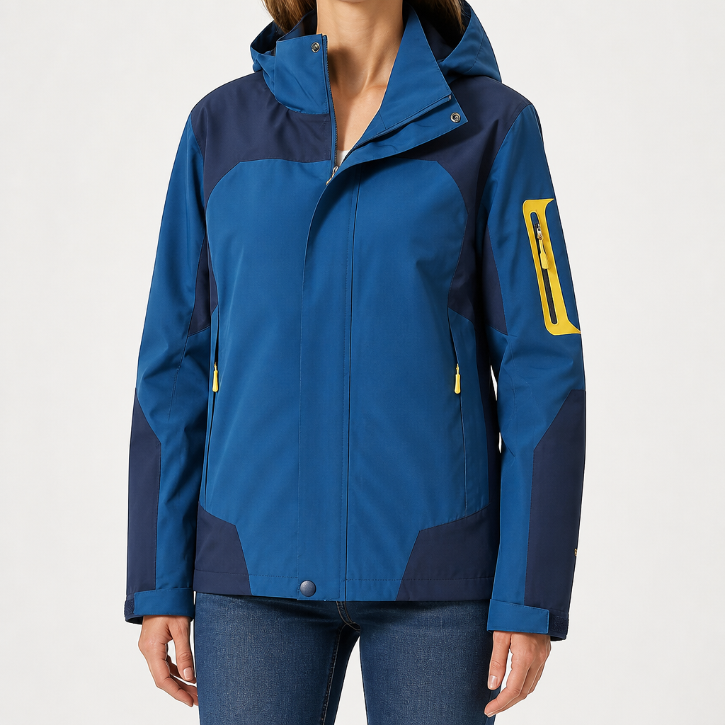 Harriet | Womens Waterproof Windbreaker Jacket, Denim Blue