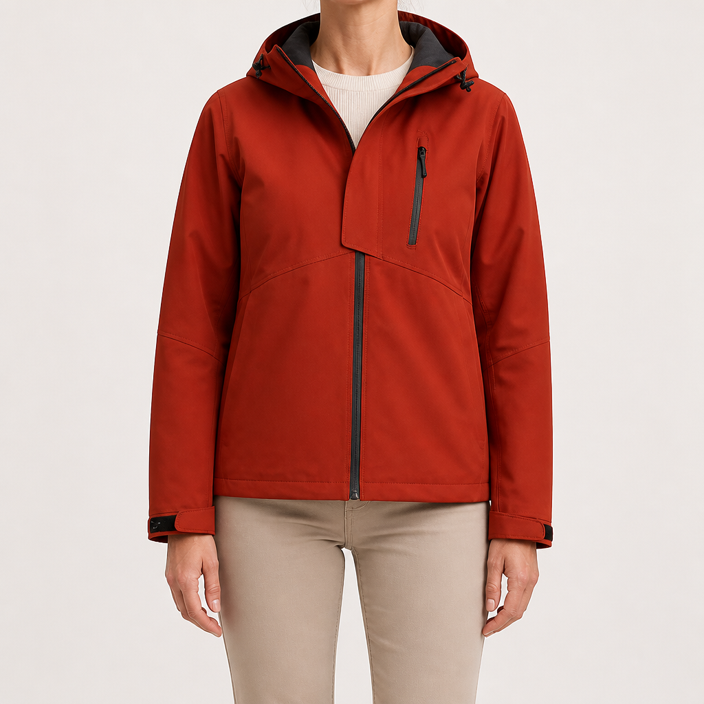 Rowan | Womens Waterproof Windproof Softshell Jacket, Flame Red