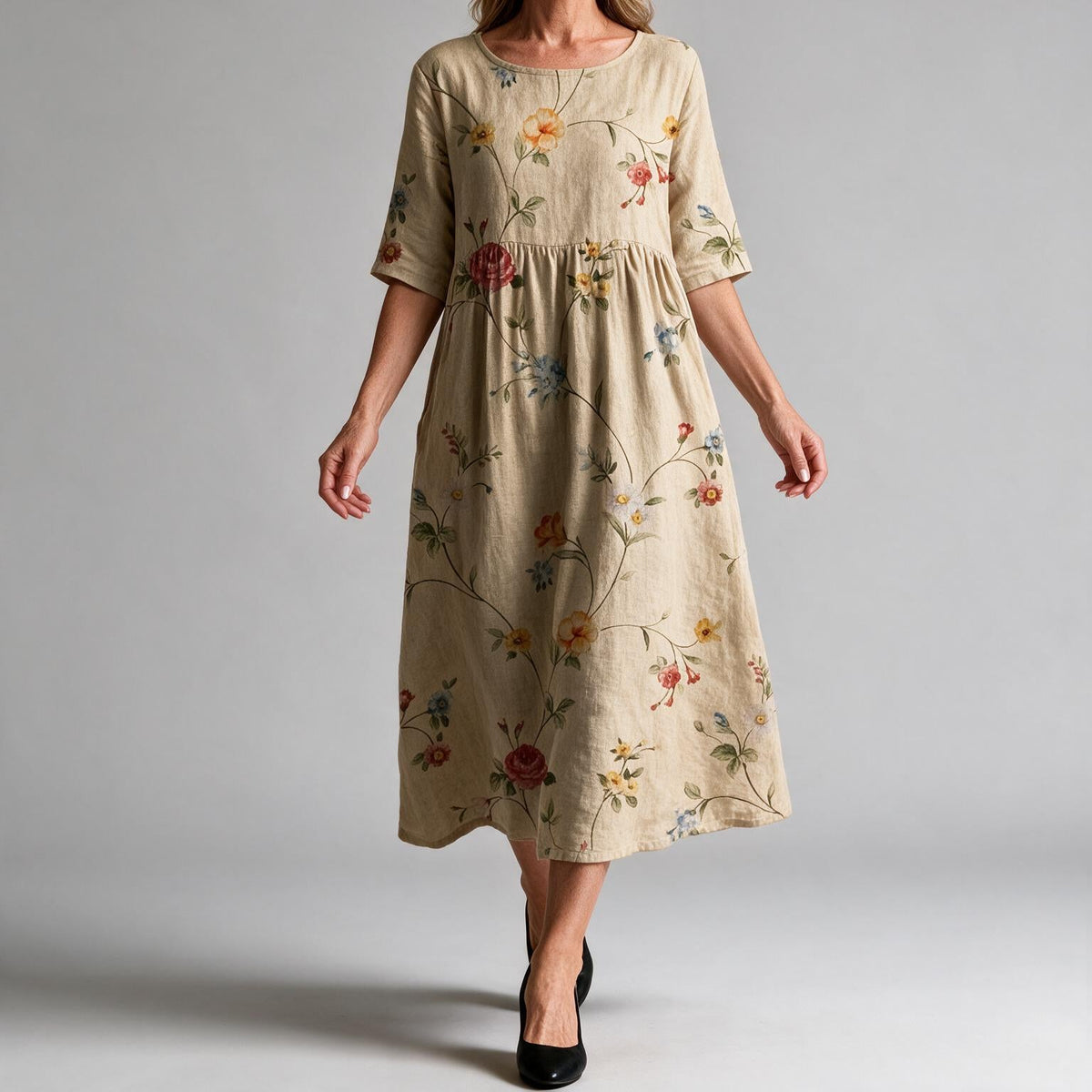 Rosanna Womens V Neck Printed Summer Wedding Guest Dress