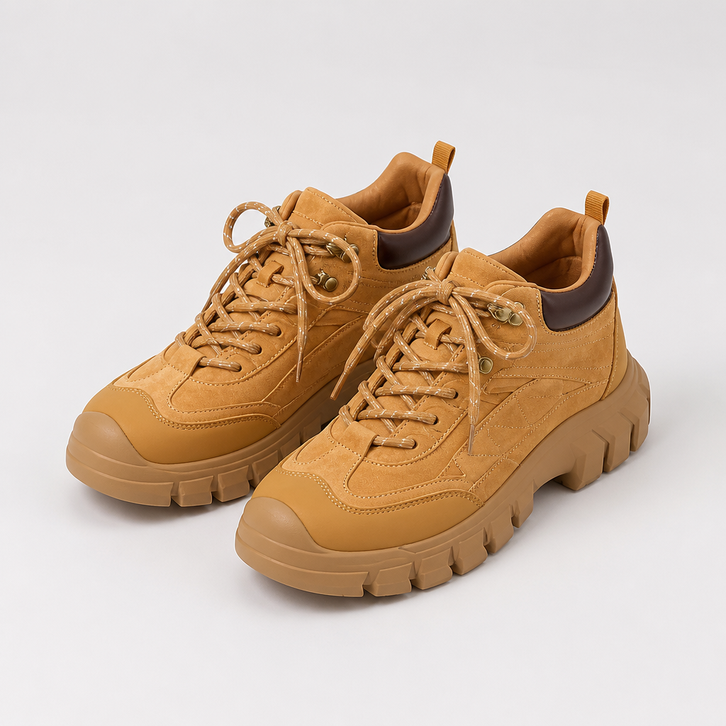 Sawyer | Womens Chunky Platform Lace Up Ankle Combat Boots, Tan 4