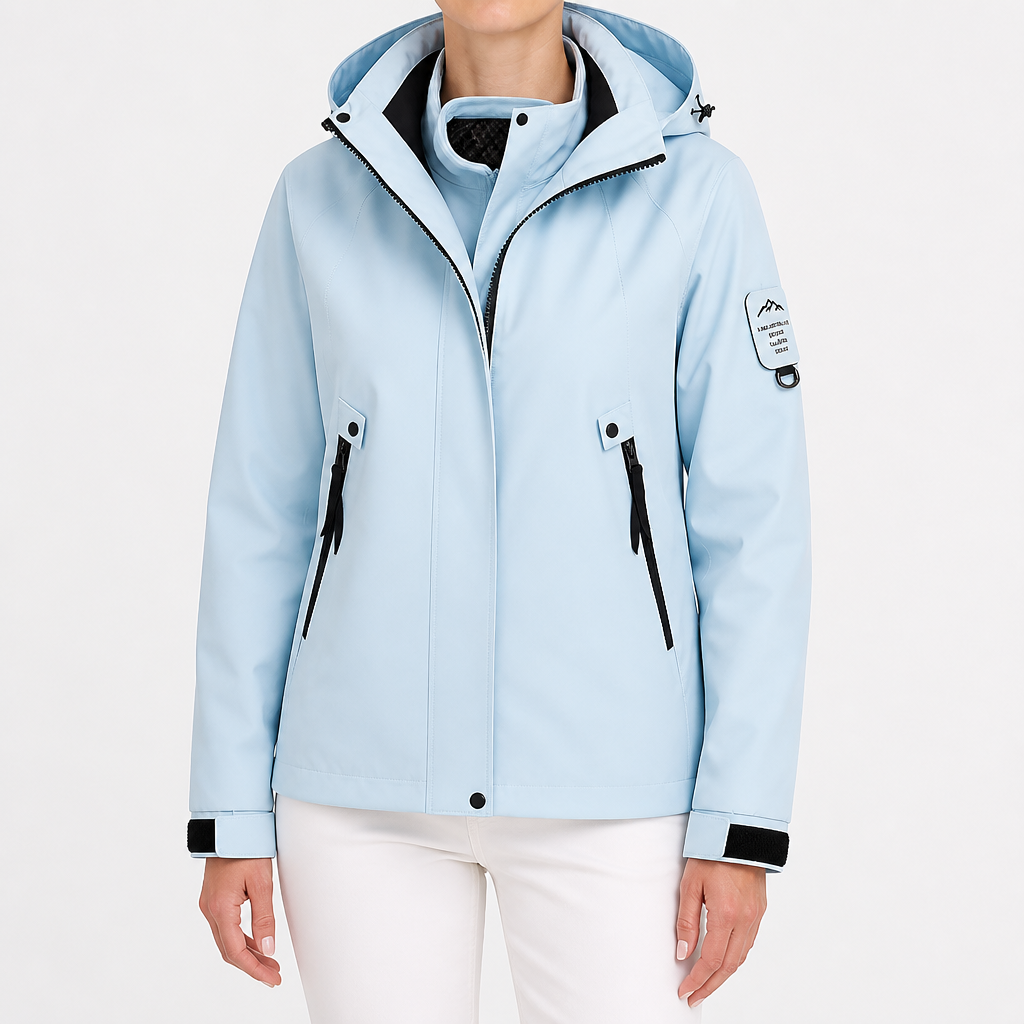 Rowan | Womens Waterproof 3 in 1 Hooded Jacket, Baby Blue
