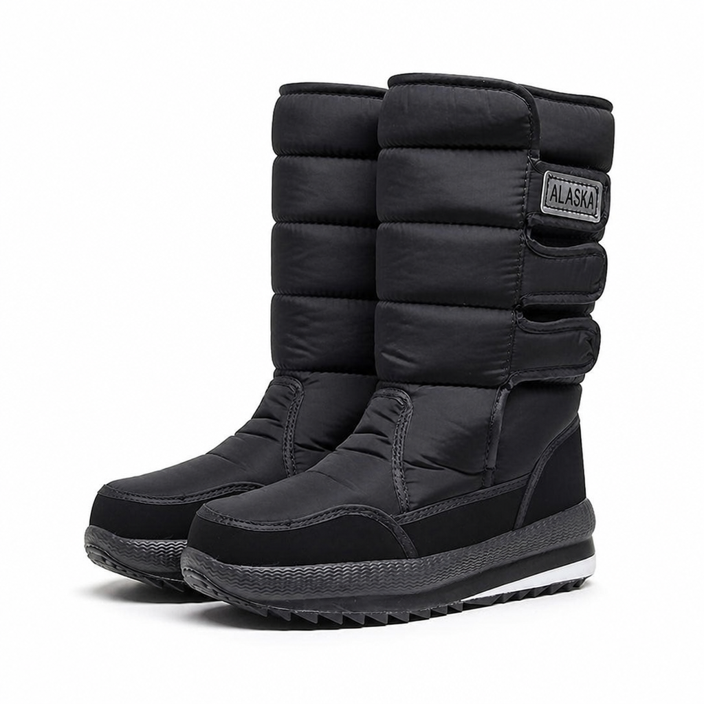 Dexter | Mens Snow Boots Mid Calf Fleece Lined Warm Winter Boots Black packshot