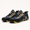Callum | Mens Non Slip Hiking Walking Shoes, Navy Yellow